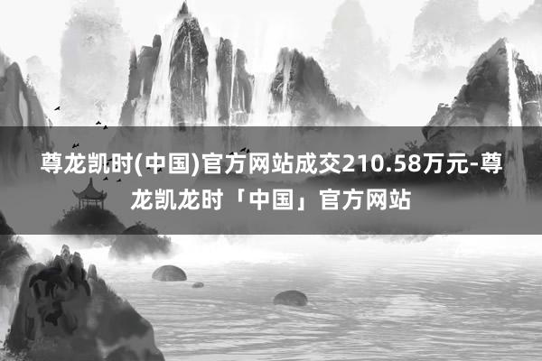 尊龙凯时(中国)官方网站成交210.58万元-尊龙凯龙时「中国」官方网站