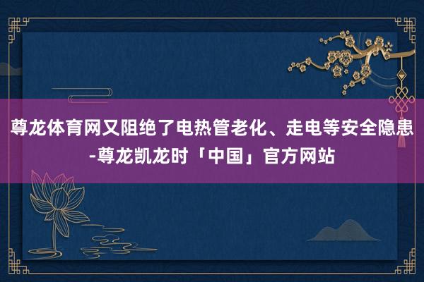 尊龙体育网又阻绝了电热管老化、走电等安全隐患-尊龙凯龙时「中国」官方网站