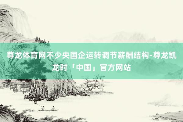 尊龙体育网不少央国企运转调节薪酬结构-尊龙凯龙时「中国」官方网站